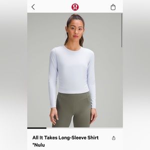 Lululemon all it takes long sleeve